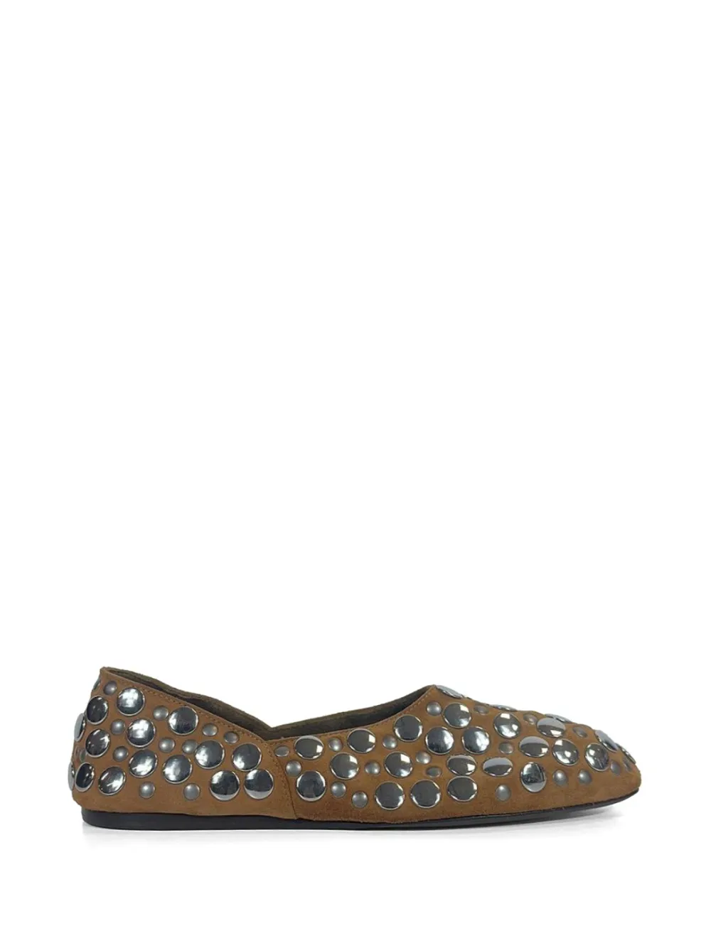 KHAITE Jane studded ballet flats - Nero