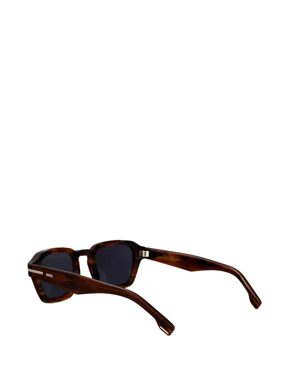BOSS Zonnebril met vierkant montuur Bruin