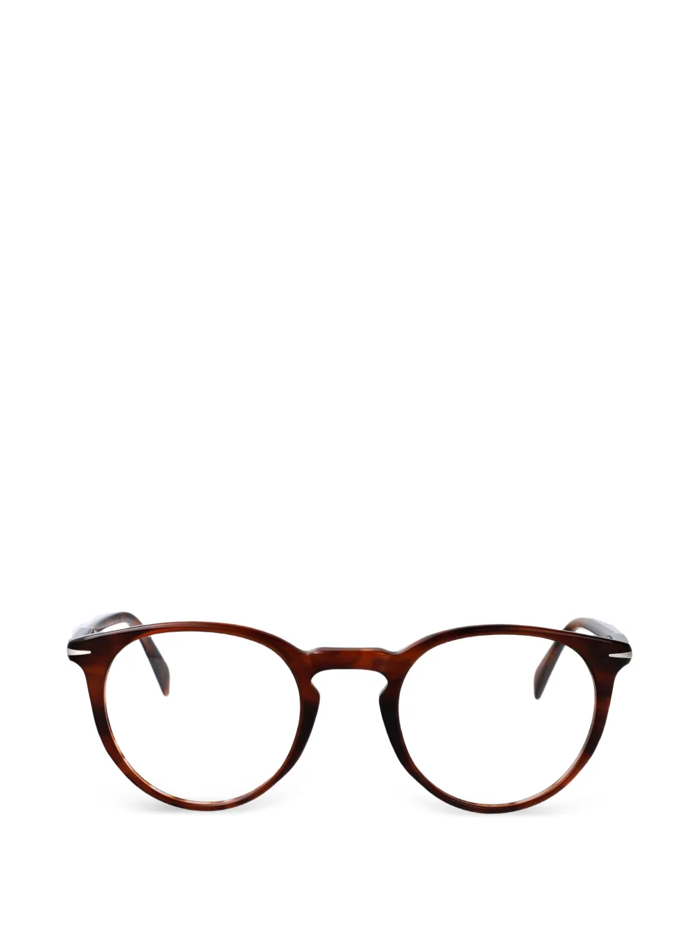 Eyewear by David Beckham round frame glasses - Braun