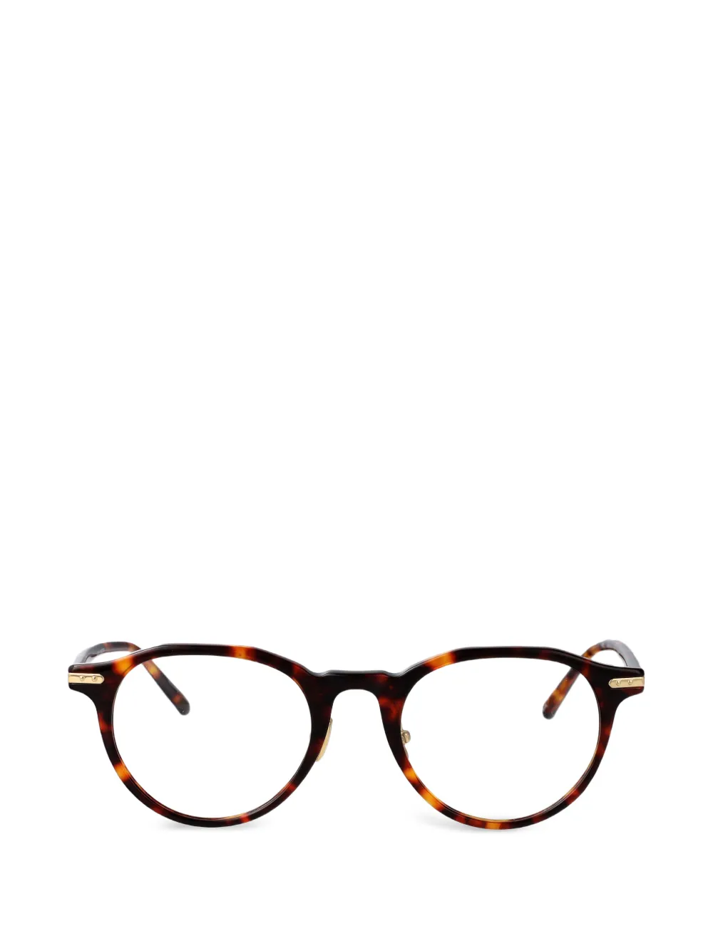 Linda Farrow Corbel round frame glasses - Braun