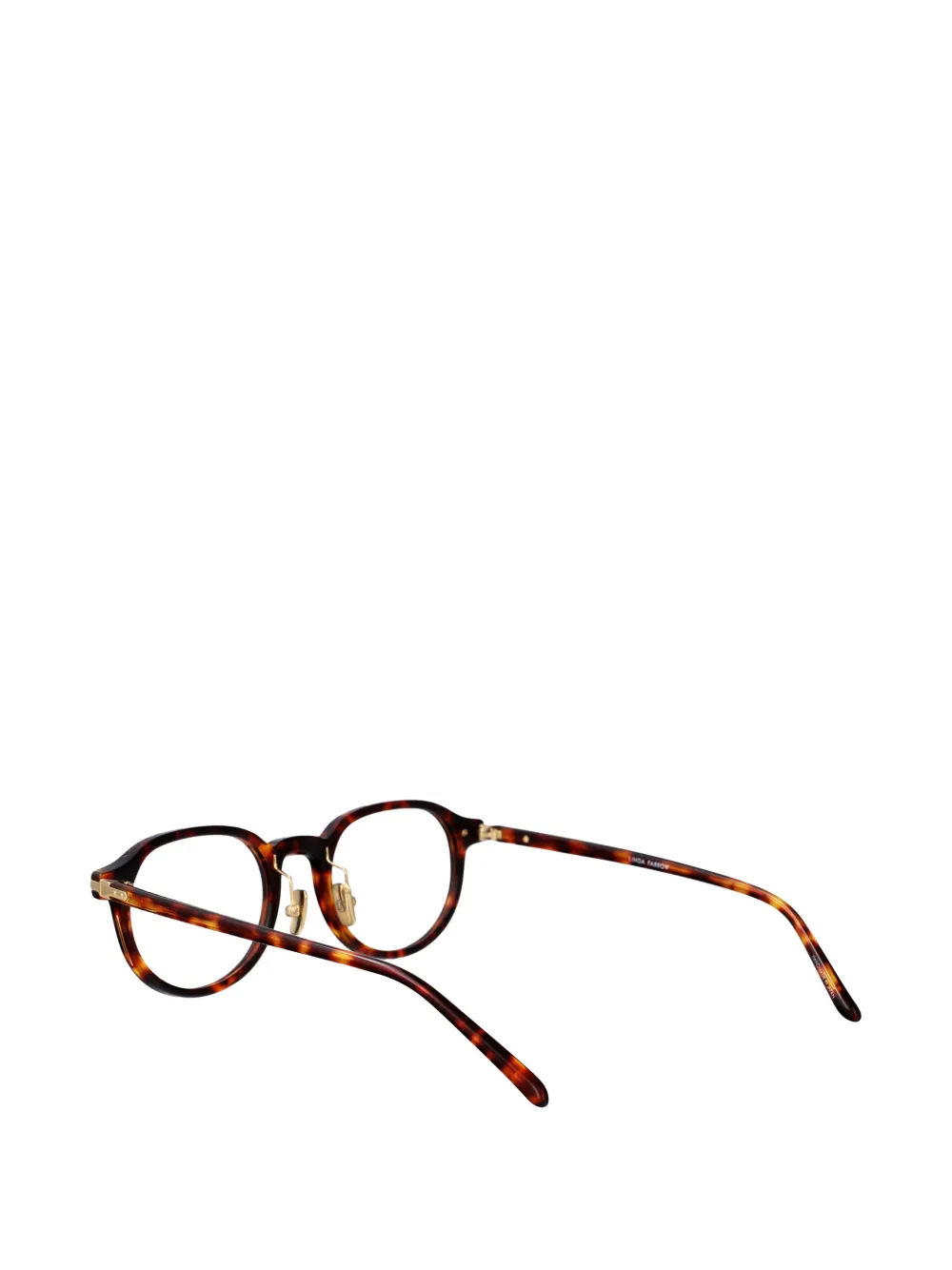 Linda Farrow Newel bril met rond montuur Bruin