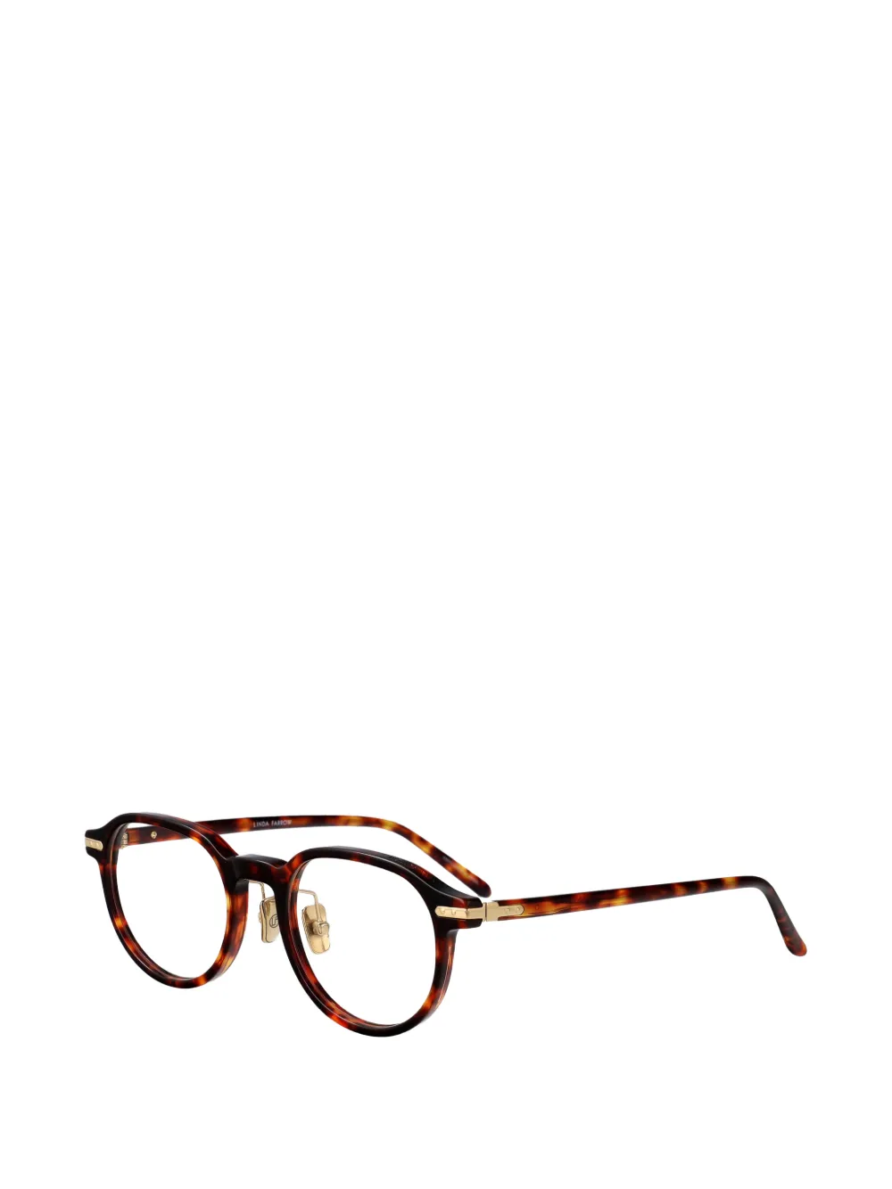 Linda Farrow Newel bril met rond montuur Bruin