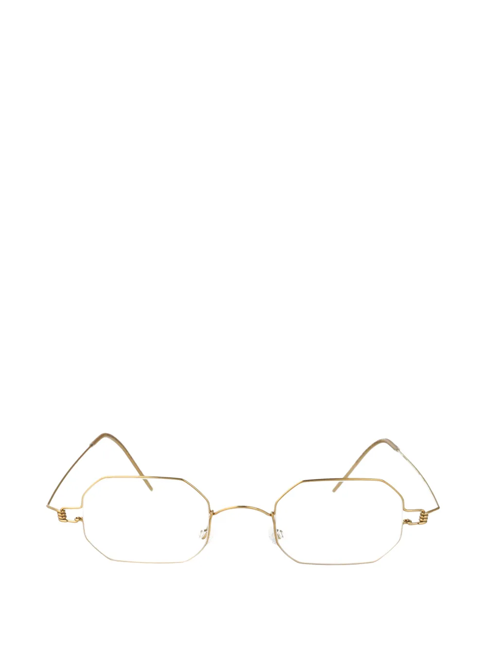 Lindberg geometric-frame titanium glasses - Oro