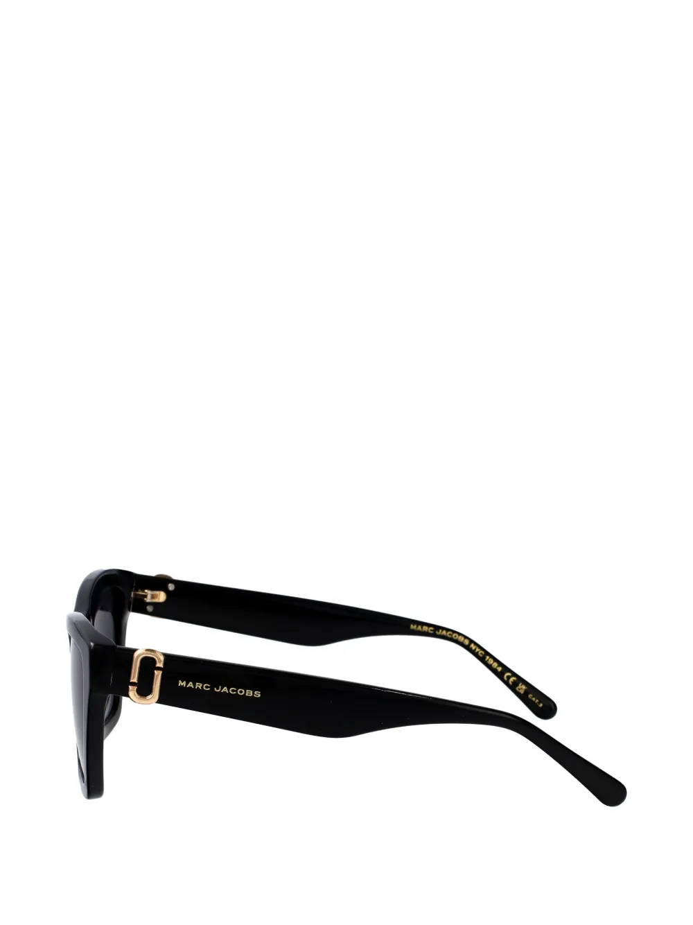 Marc Jacobs Eyewear Zonnebril met rechthoekig montuur en logo Zwart