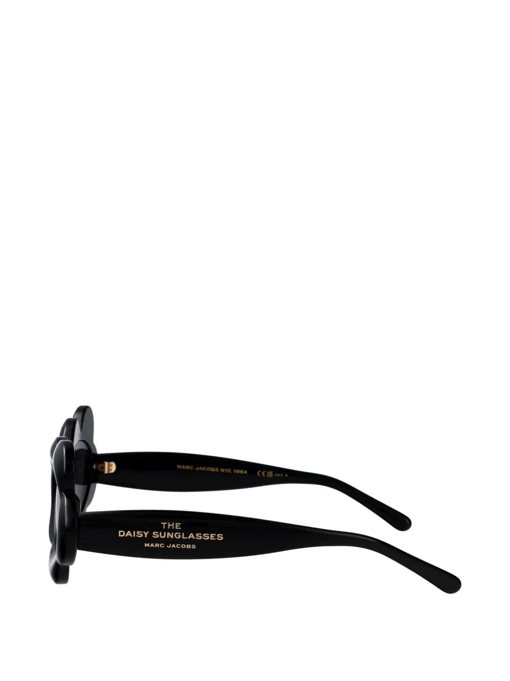Marc Jacobs Eyewear Zonnebril met bloemvormig montuur Zwart