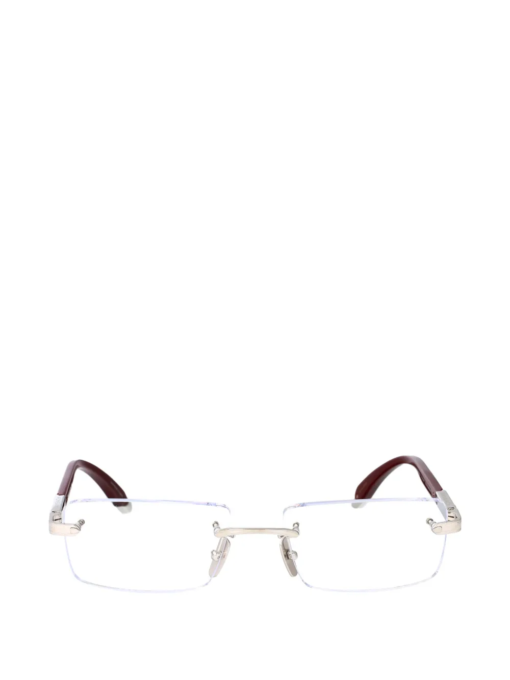 Maybach eyewear The Synphony II titanium rectangle-frame glasses - Argento