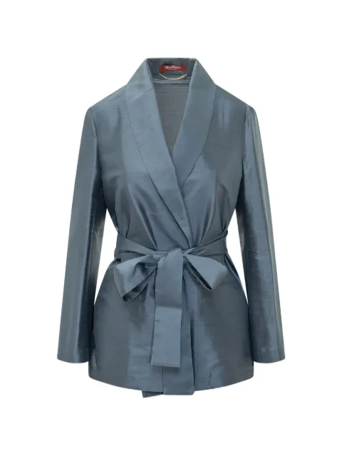 Max Mara belted silk blazer