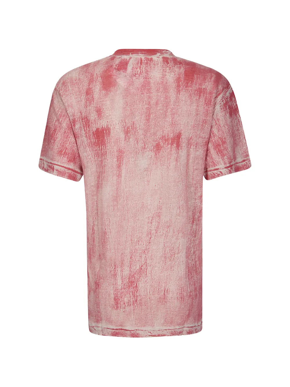 Comme Des Garçons Linnen T-shirt met gerafeld effect Rood