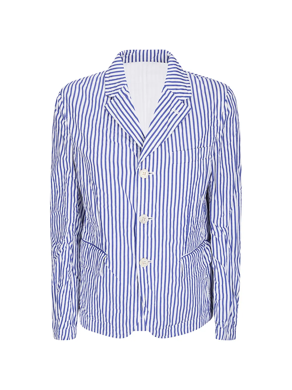 Comme Des Garçons striped cotton jacket - Bianco