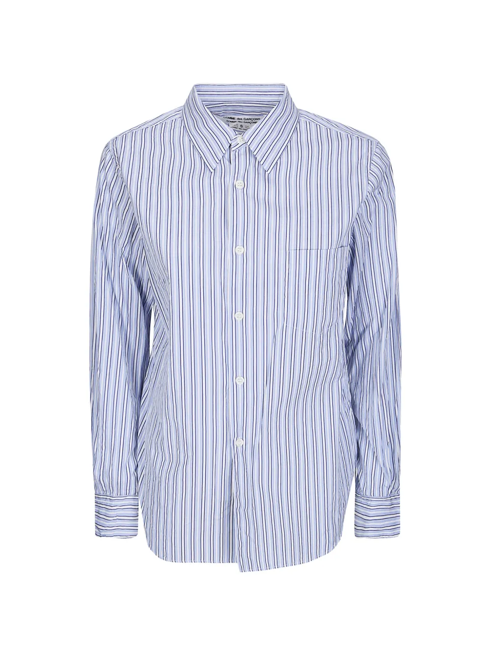 Comme Des Garçons striped cotton blouse - Bianco