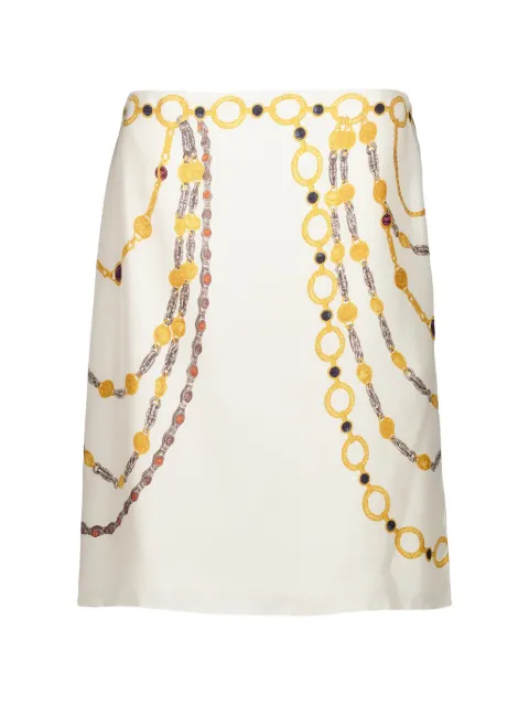 Versace The Lover printed silk-twill skirt