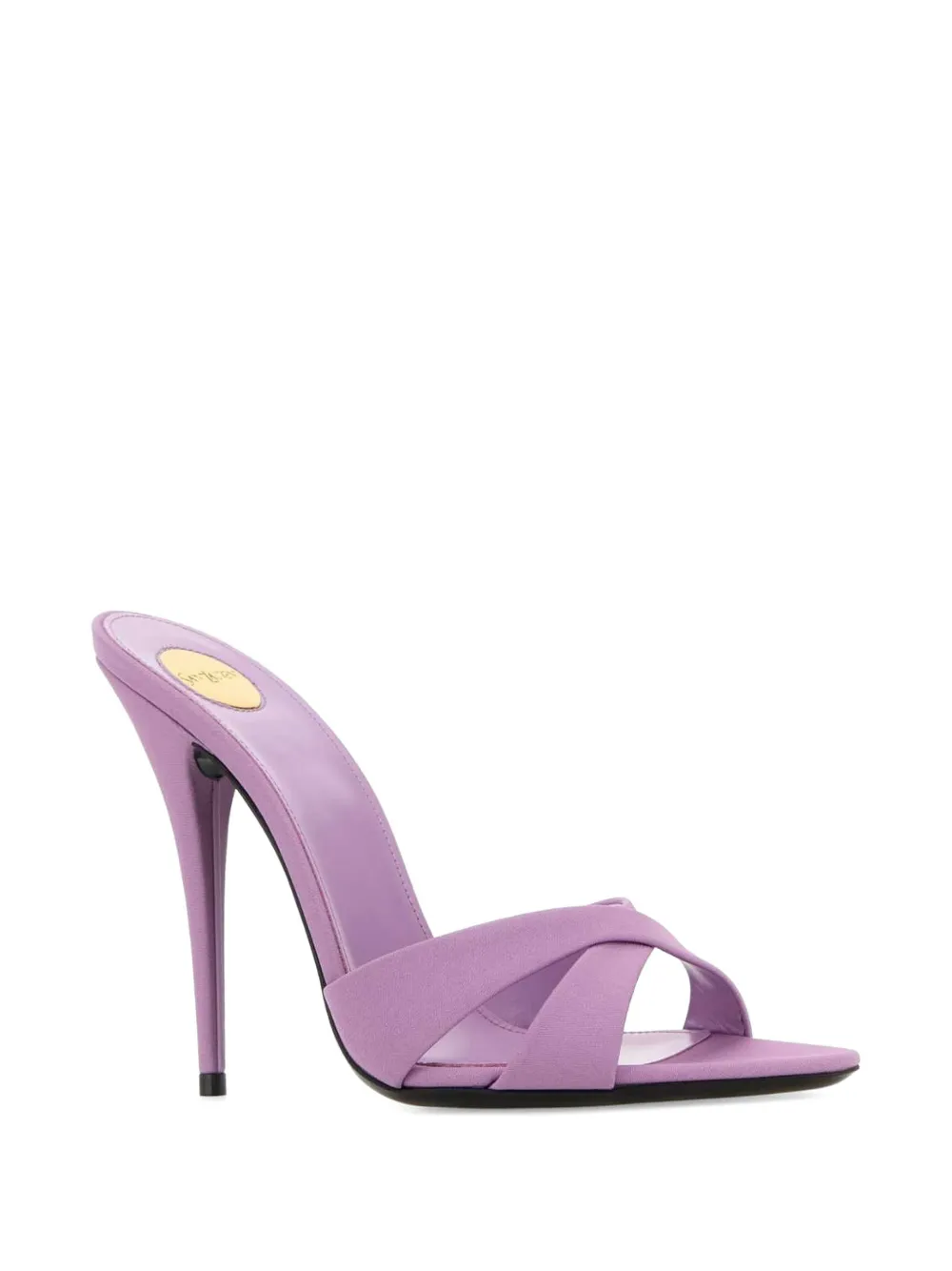 Saint Laurent Kirat satijnen sandalen Paars