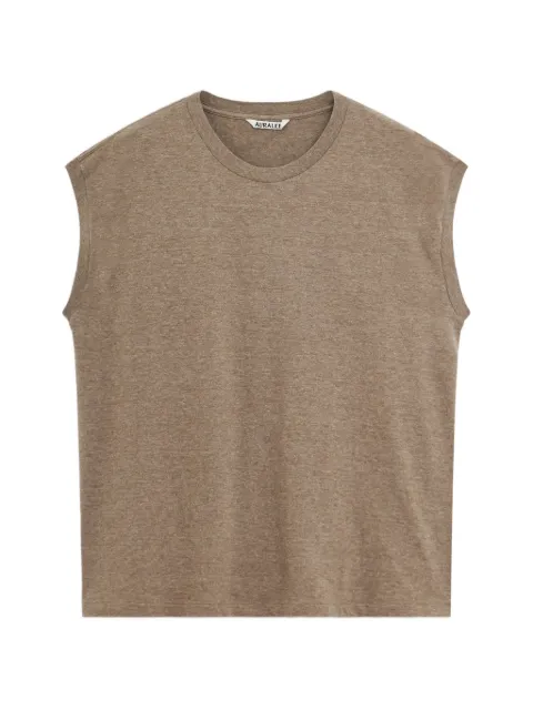 Auralee crew neck sleeveless top