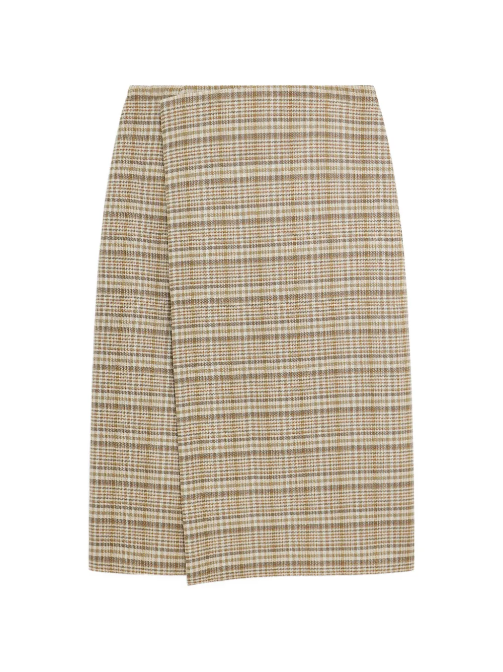 Auralee check-pattern midi skirt - Toni neutri