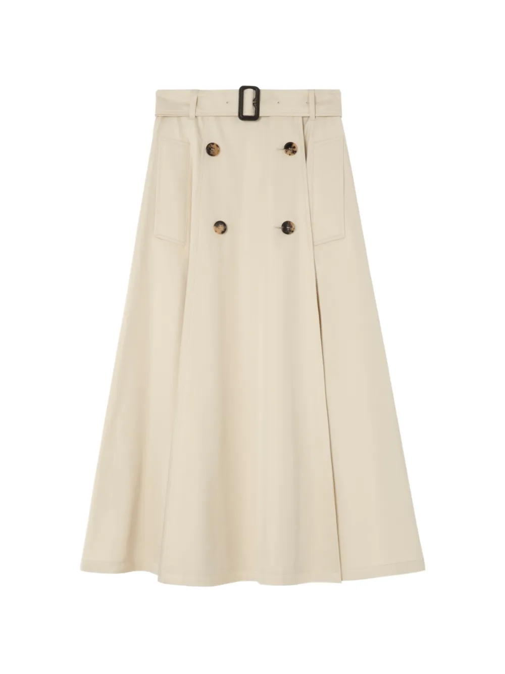 Burberry gabardine trench midi skirt - Toni neutri