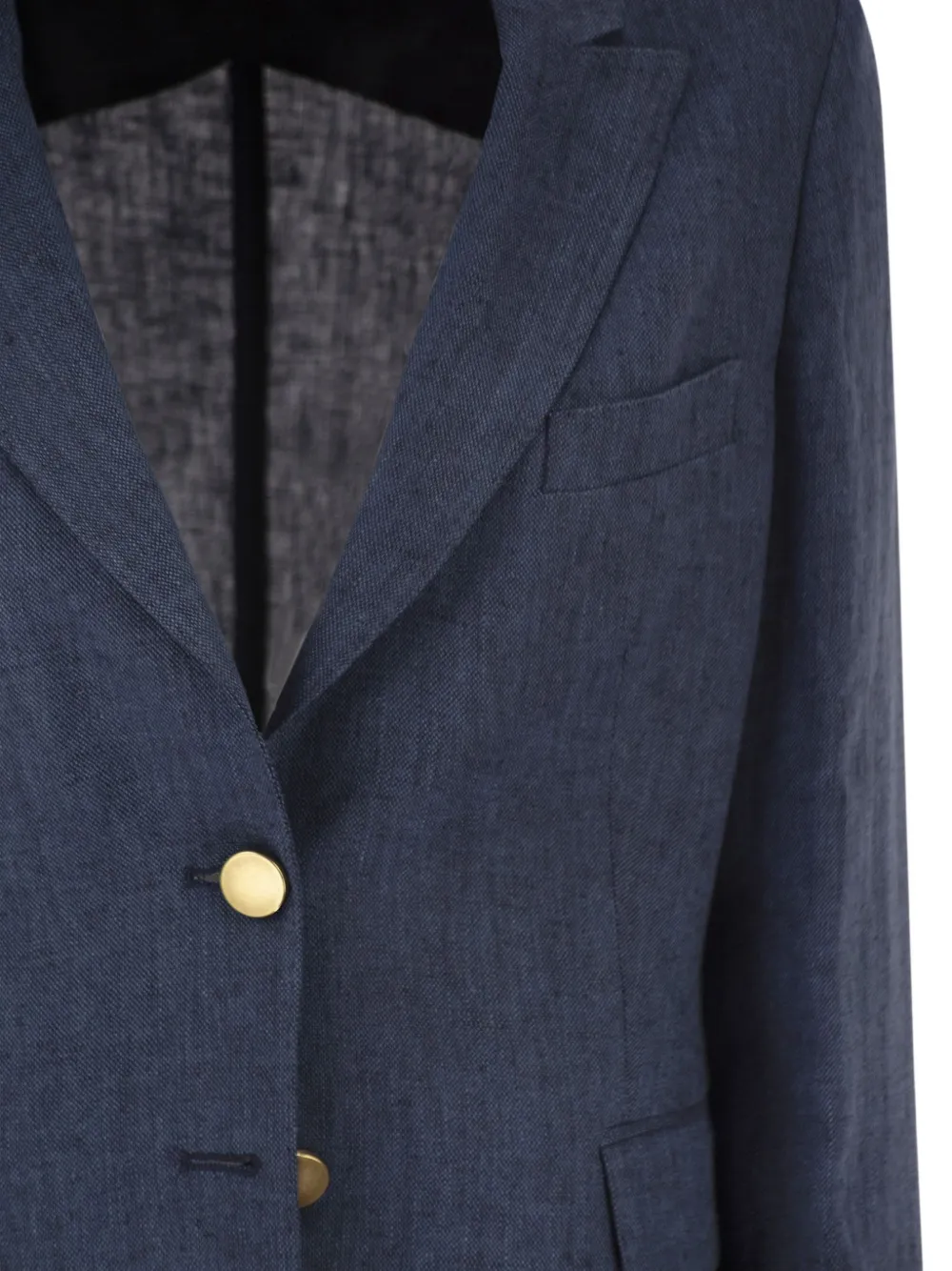 SAULINA Angelica linnen blazer Blauw