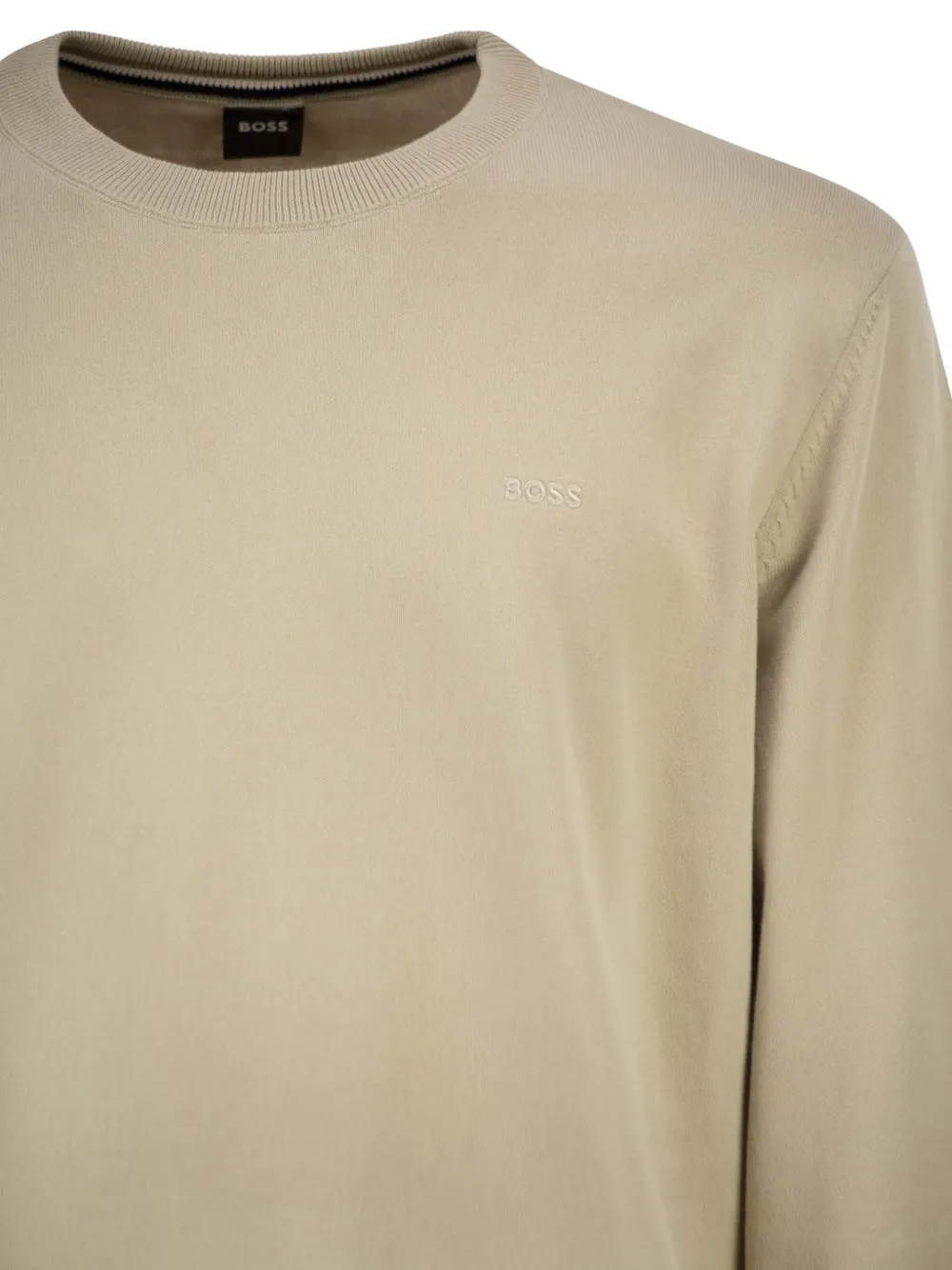 BOSS Sweater met ronde hals Beige