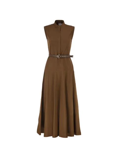 Max Mara belted cotton midi dress