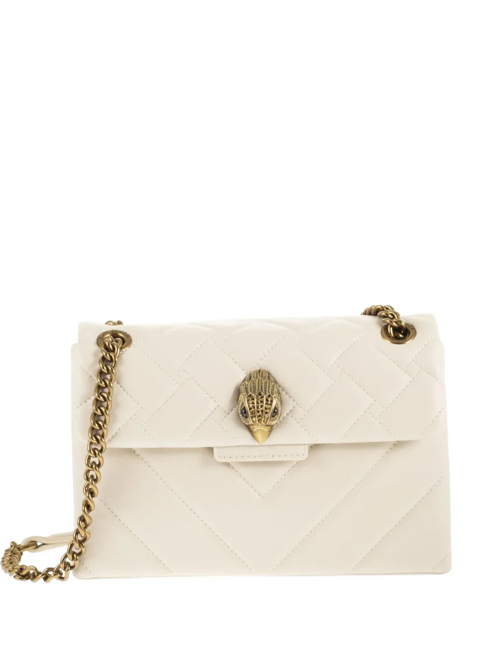 Kurt Geiger Kensington Quilted Leather Shoulder Bag In Neutral