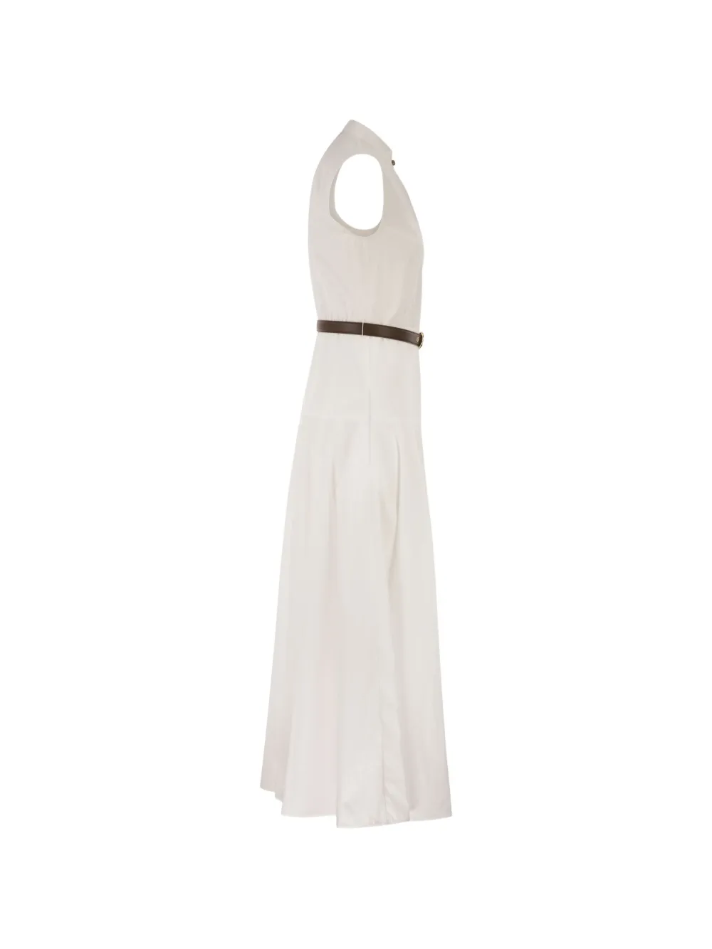 Max Mara Maxi-jurk met ceintuur Wit