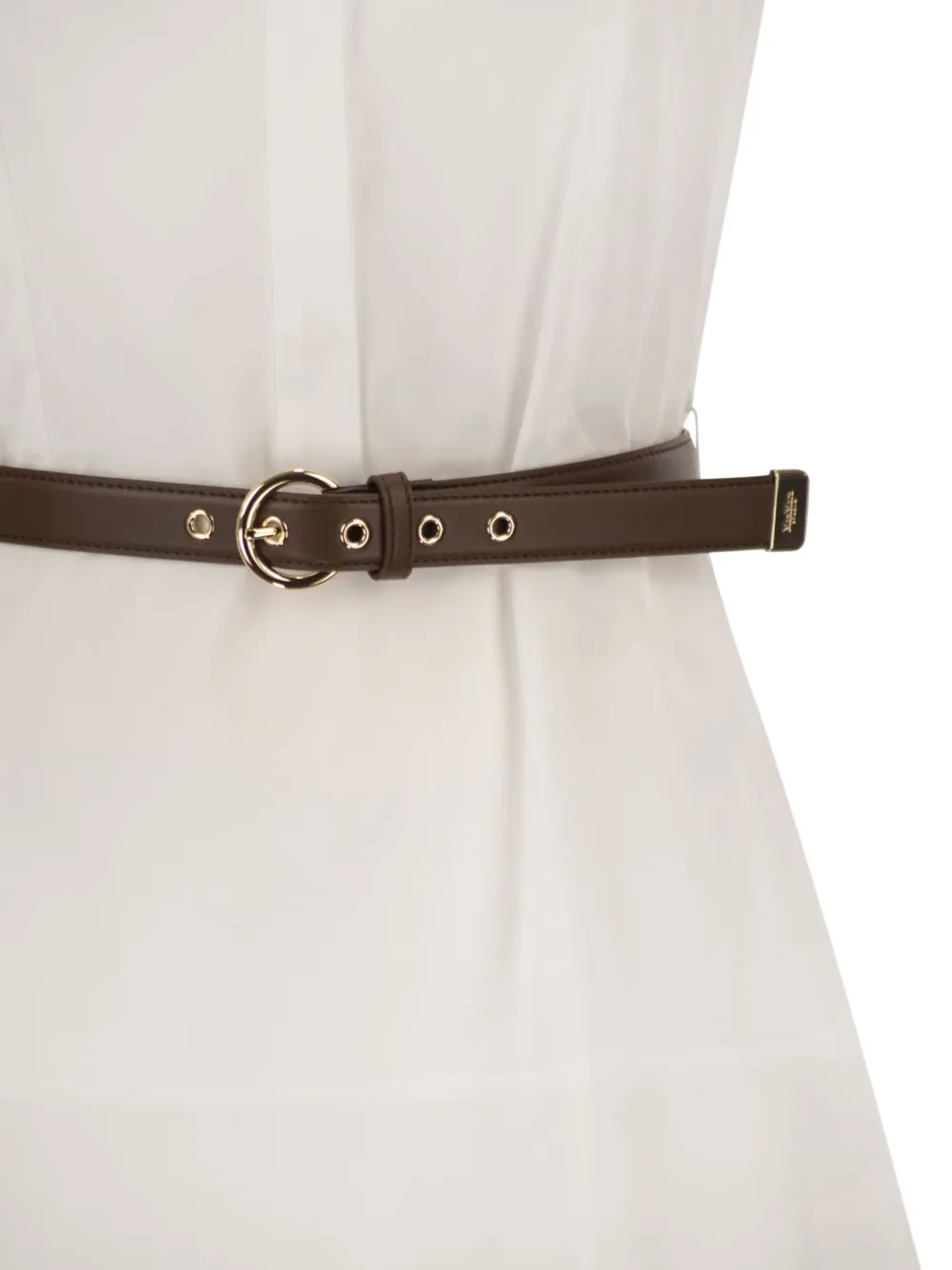 Max Mara Maxi-jurk met ceintuur Wit