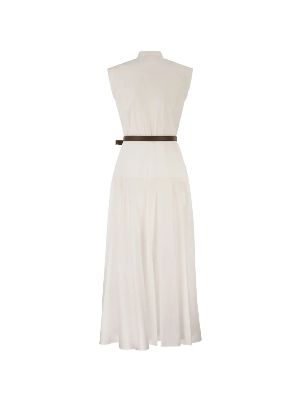 Max Mara Maxi-jurk met ceintuur Wit