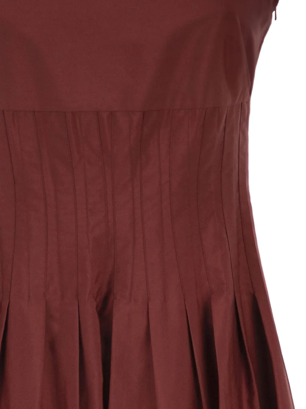 Max Mara Midi-jurk met vierkante hals Rood