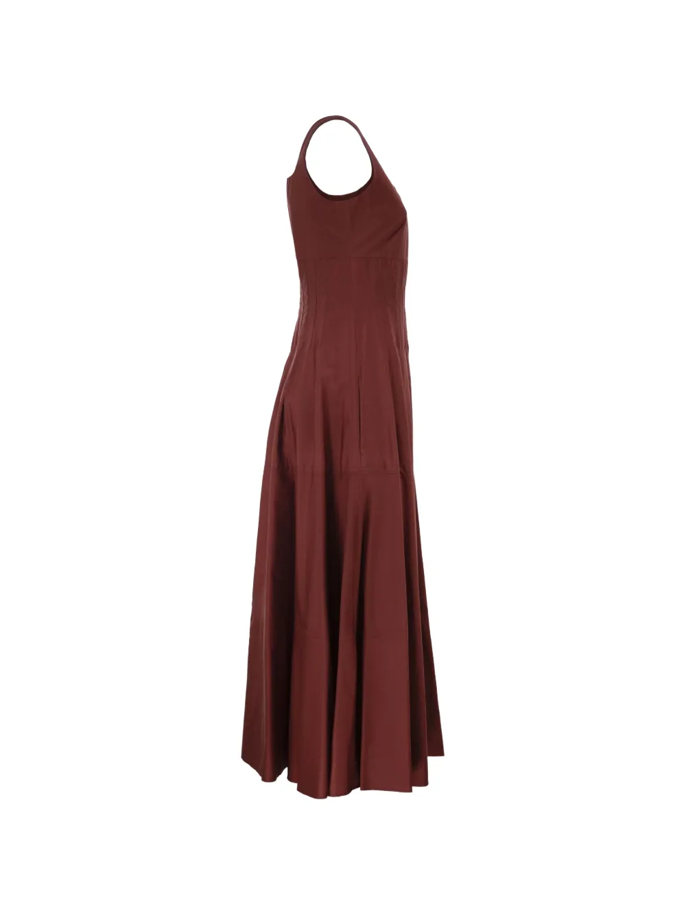 Max Mara Midi-jurk met vierkante hals Rood
