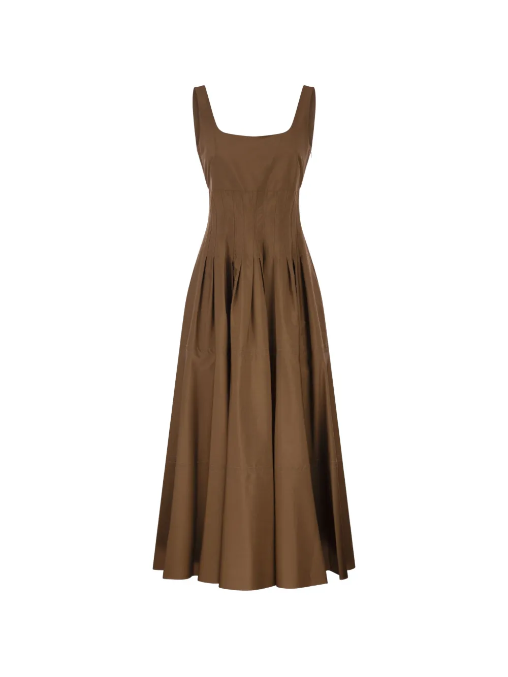 Max Mara cotton midi dress - Brown