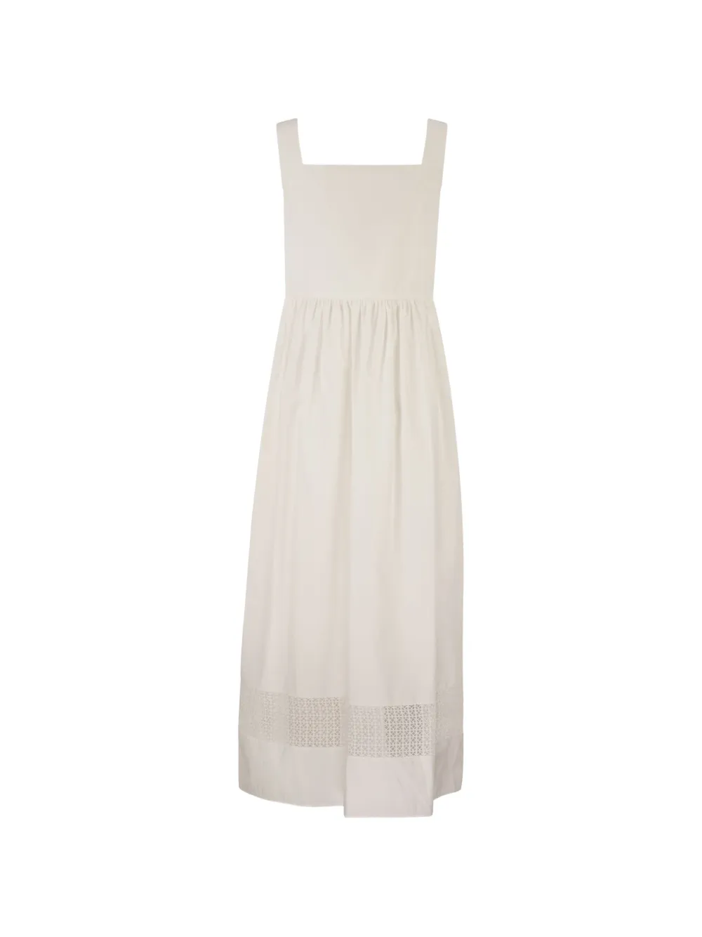  Weekend Max Mara Vestido Midi De Algodón - Blanco 