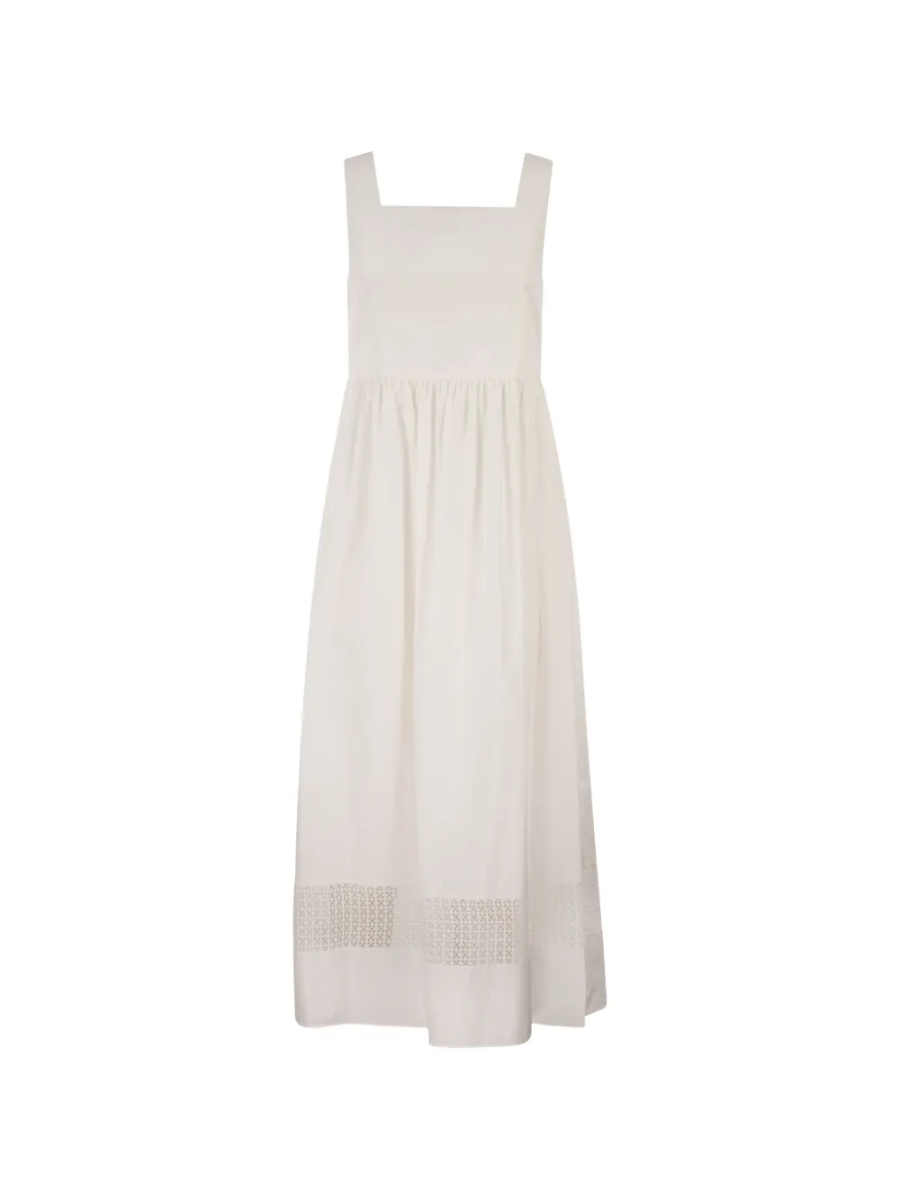 Weekend Max Mara Cotton Midi Dress In Gray