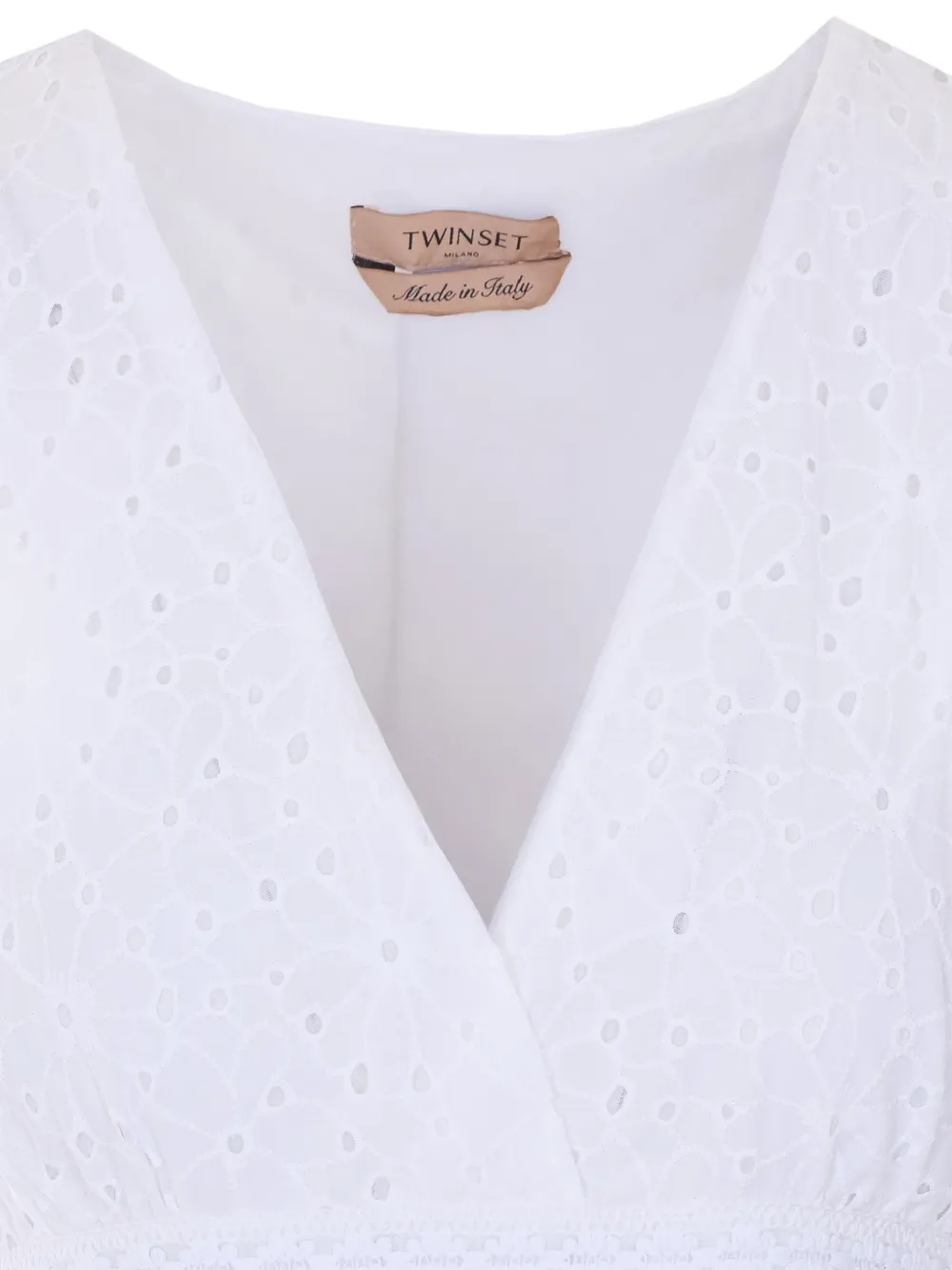 TWINSET Mouwloze jurk met V-hals Wit