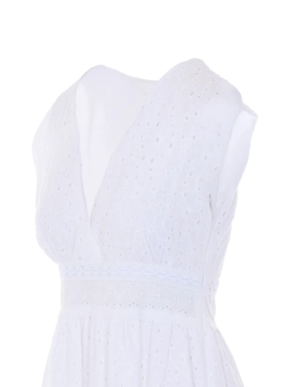 TWINSET Mouwloze jurk met V-hals Wit