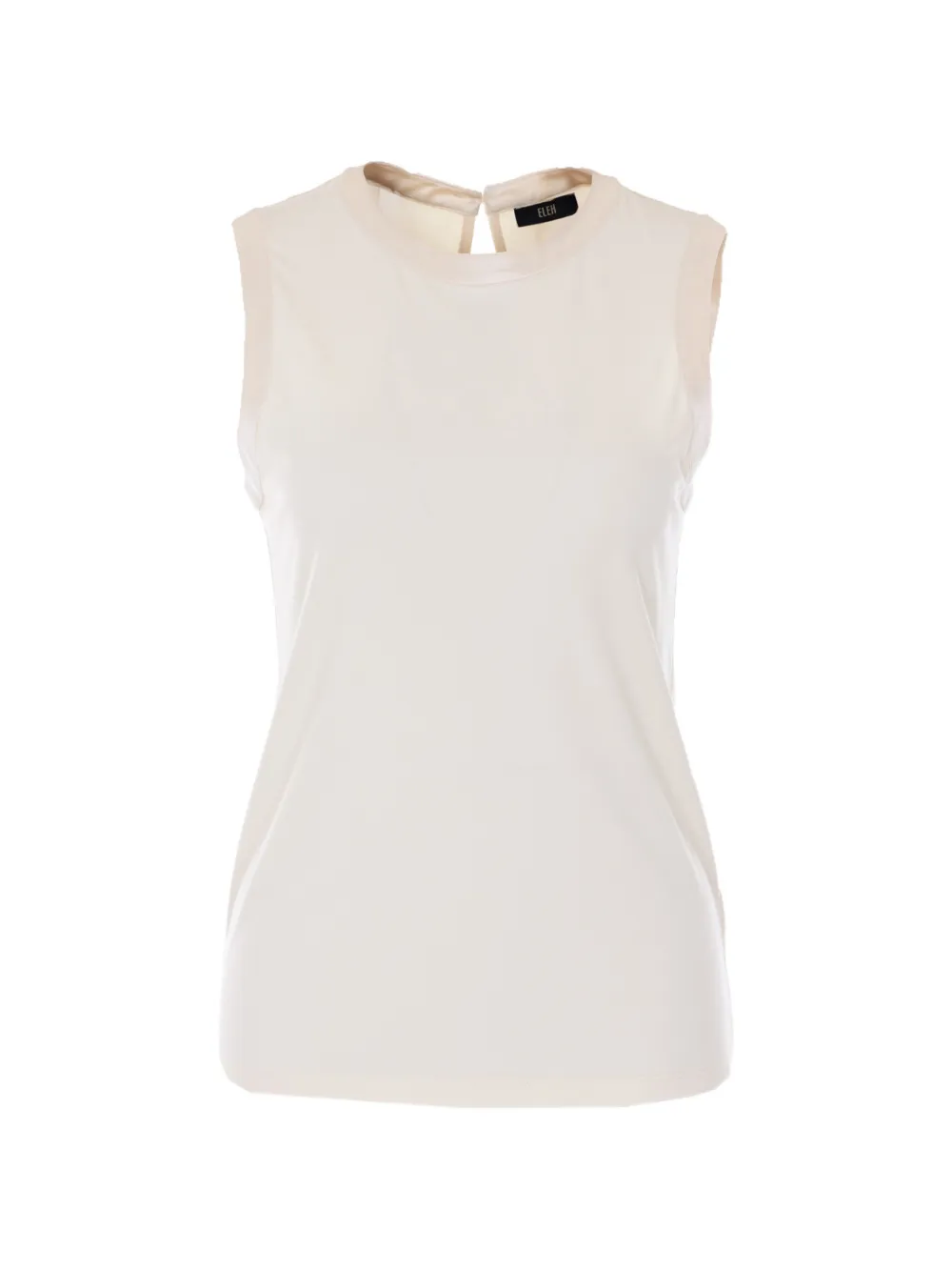 Eleh Crew-neck Sleeveless Top In White