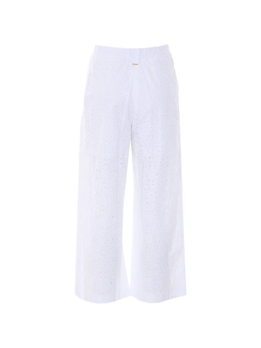 TWINSET Broek met geborduurde bloemen Wit