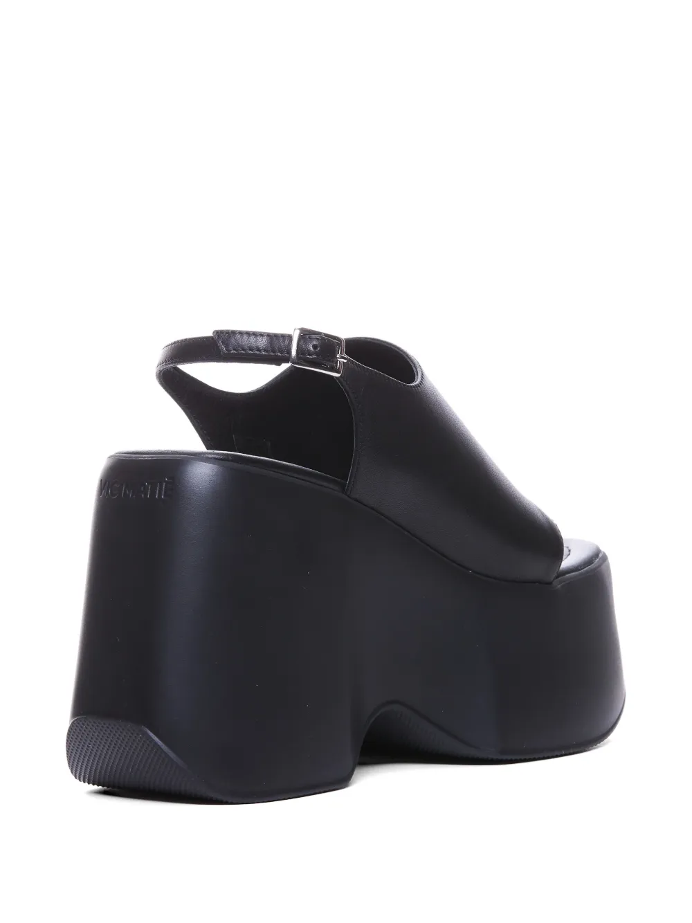 Vic Matie Sandalen met plateauzool hak en gesp Zwart