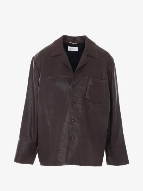 Saint Laurent button-up leather jacket