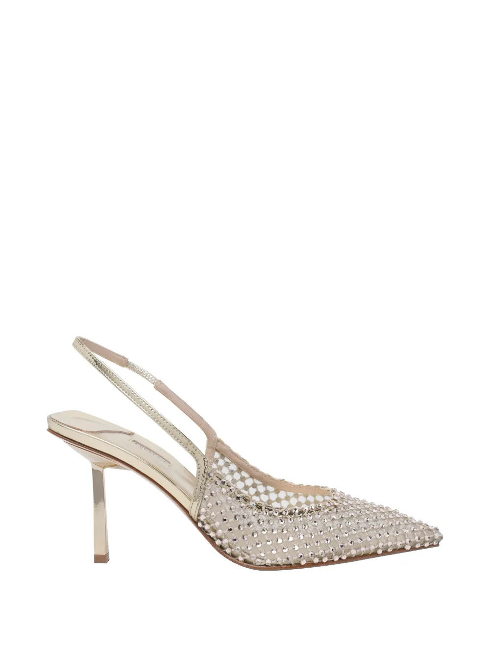 Le Silla Gilda Pointed Heeled Pumps In Neutral