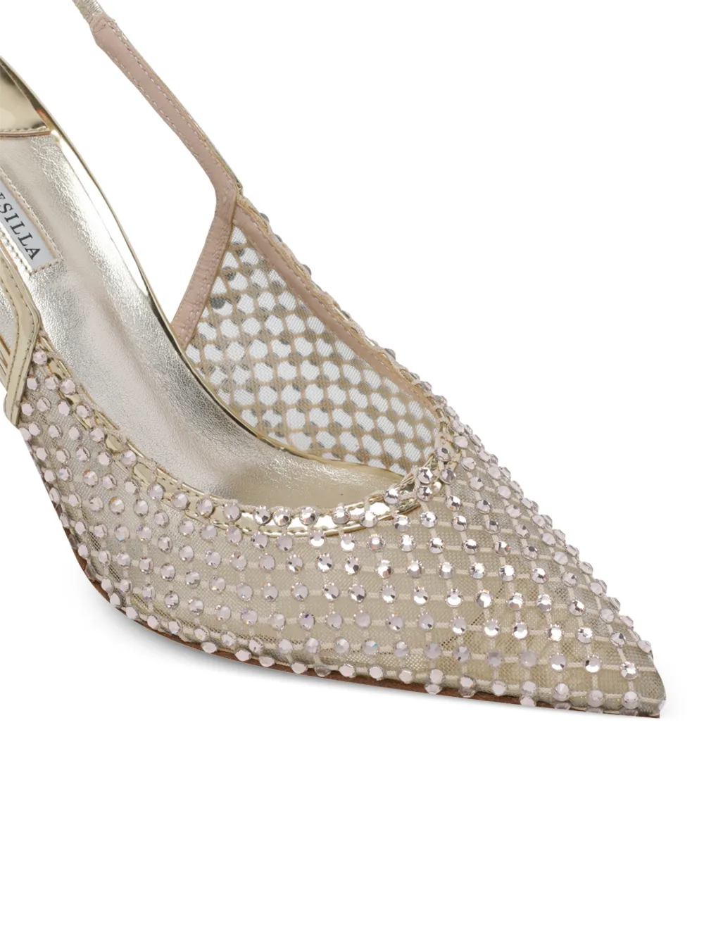 Le Silla Gilda pointed heeled pumps Zilver
