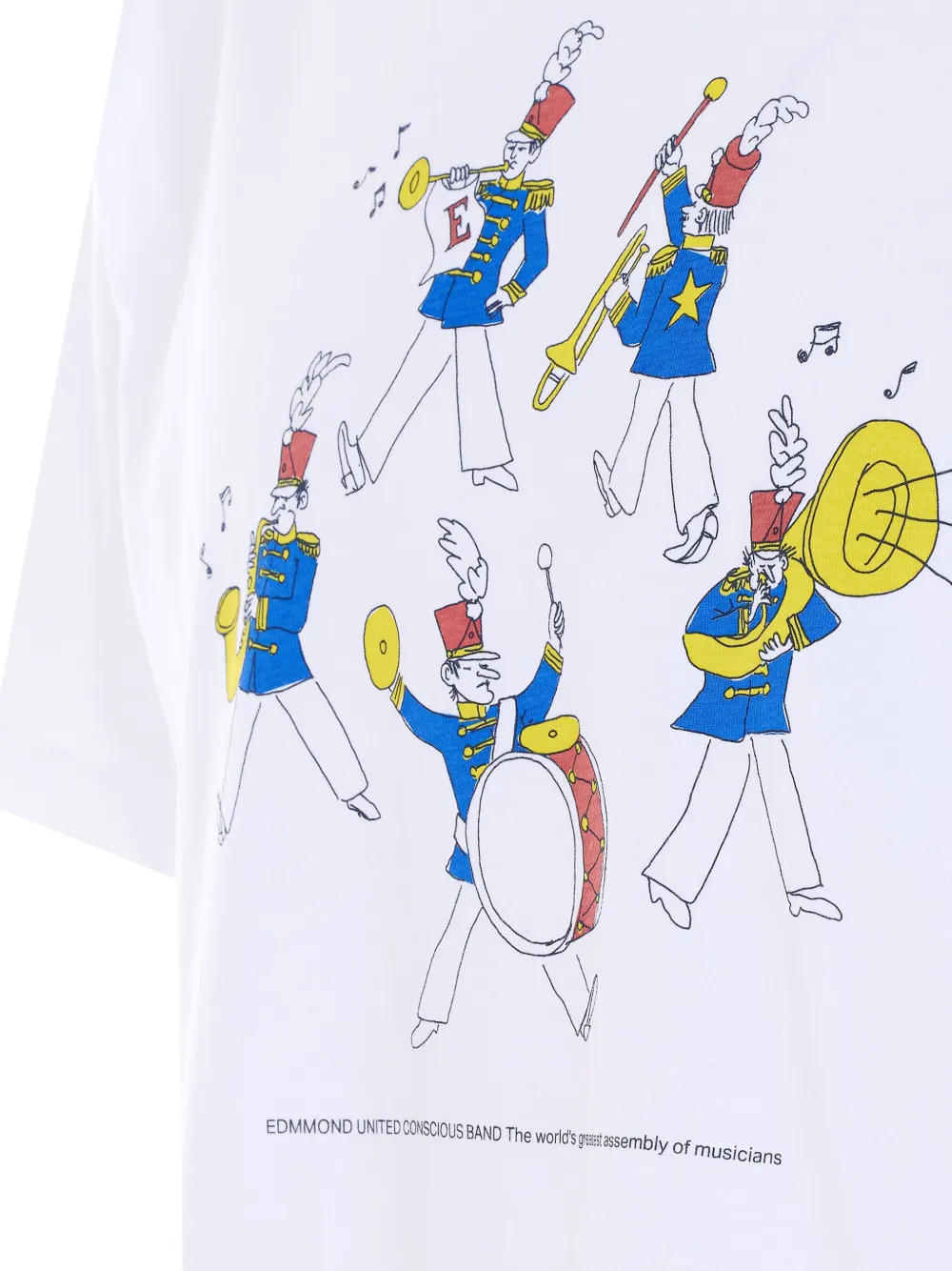 Edmmond Studios Brass Band T-shirt met grafische print Wit