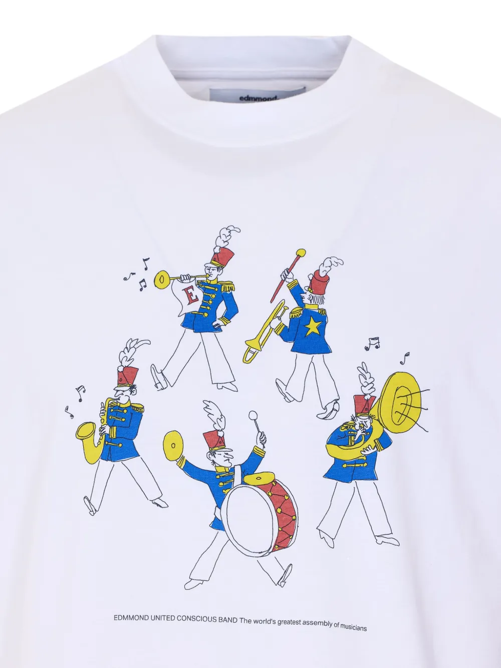 Edmmond Studios Brass Band T-shirt met grafische print Wit