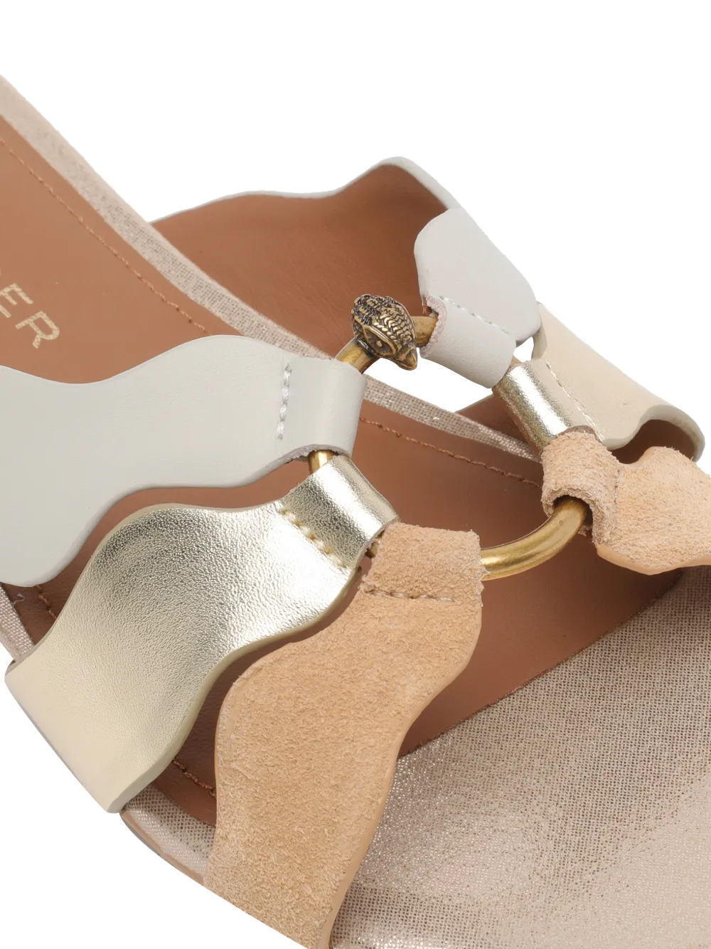 Kurt Geiger London Sun Wave sandalen met ringdetail Beige