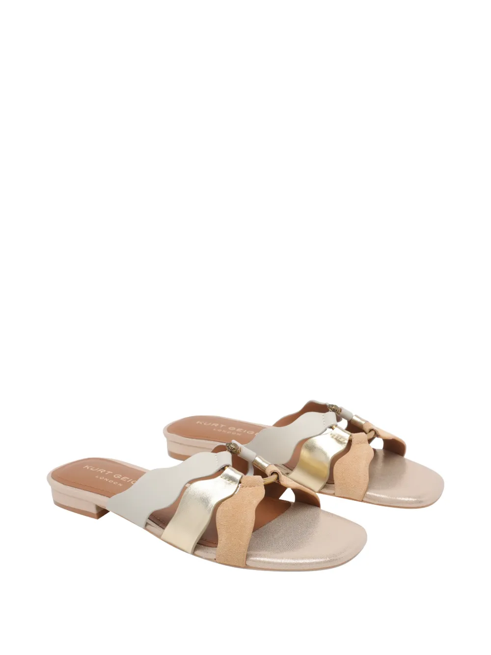 Kurt Geiger London Sun Wave sandalen met ringdetail Beige
