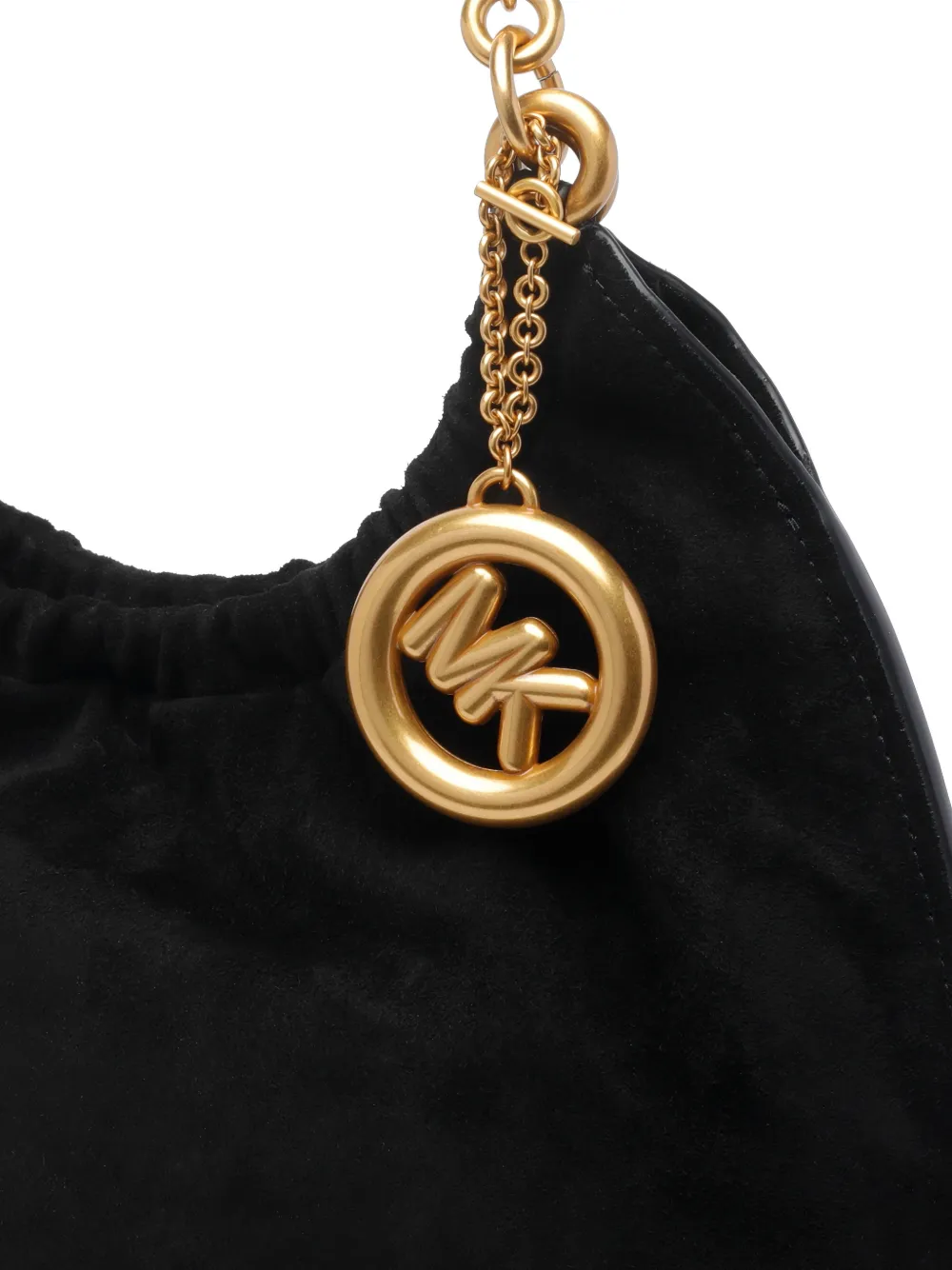 Michael Kors Medium Indie schoudertas met logo-bedel Zwart