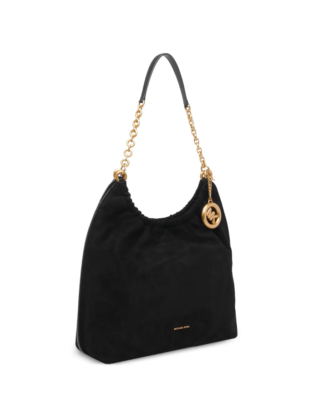 Michael Kors Medium Indie schoudertas met logo-bedel Zwart