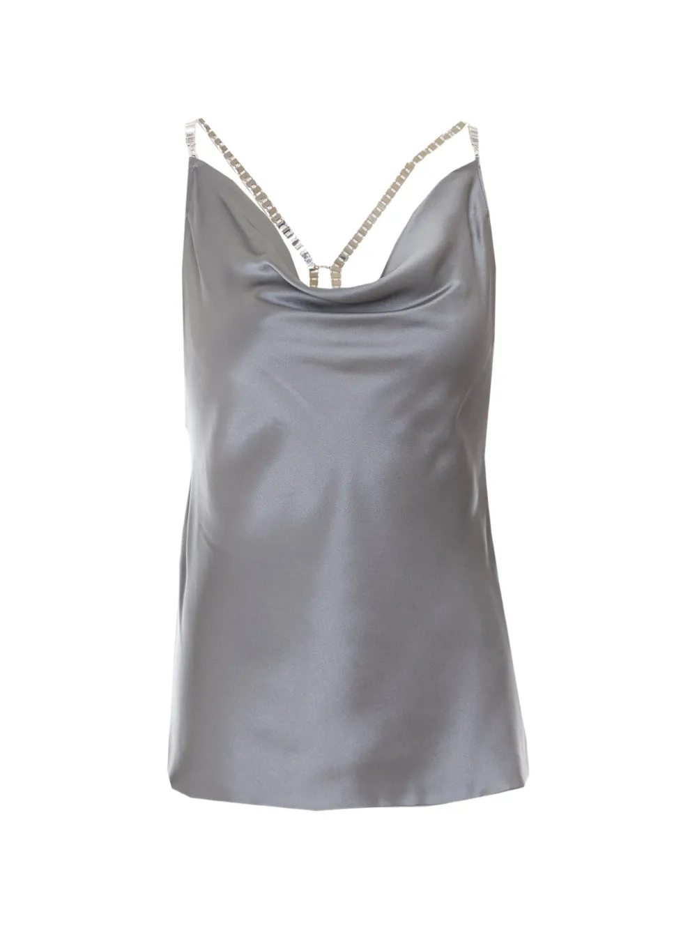 Patrizia Pepe crystal-embellished top - Grigio