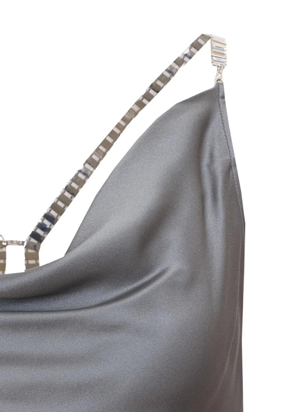 Patrizia Pepe Top met kristallen Grijs