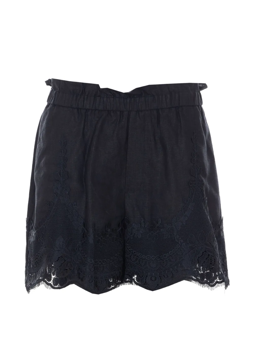 TWINSET floral-lace shorts - Nero