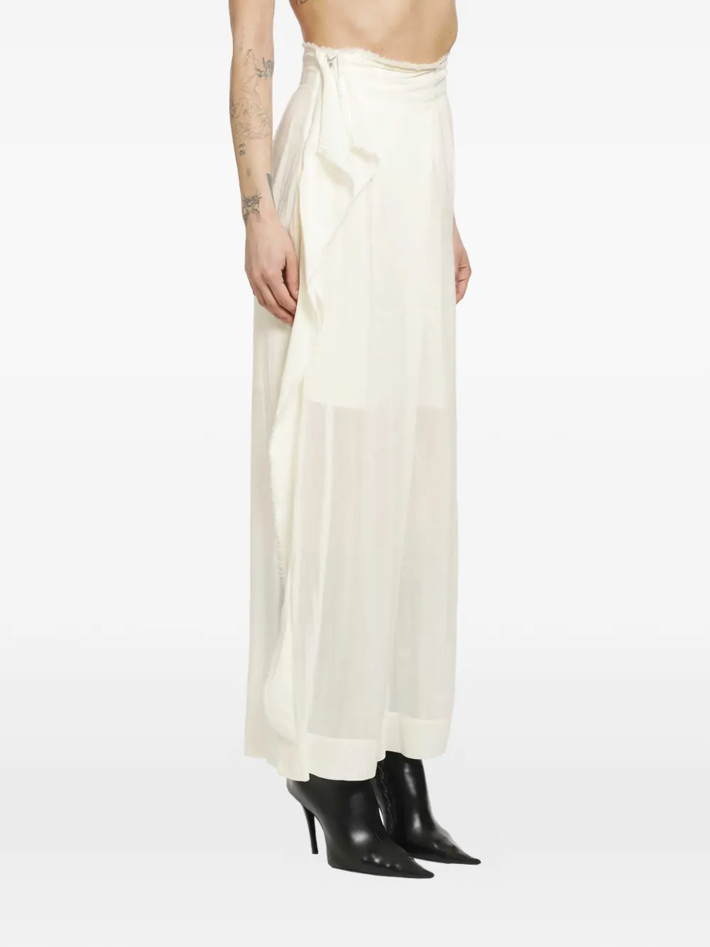 YEHUAFAN Flared broek Beige