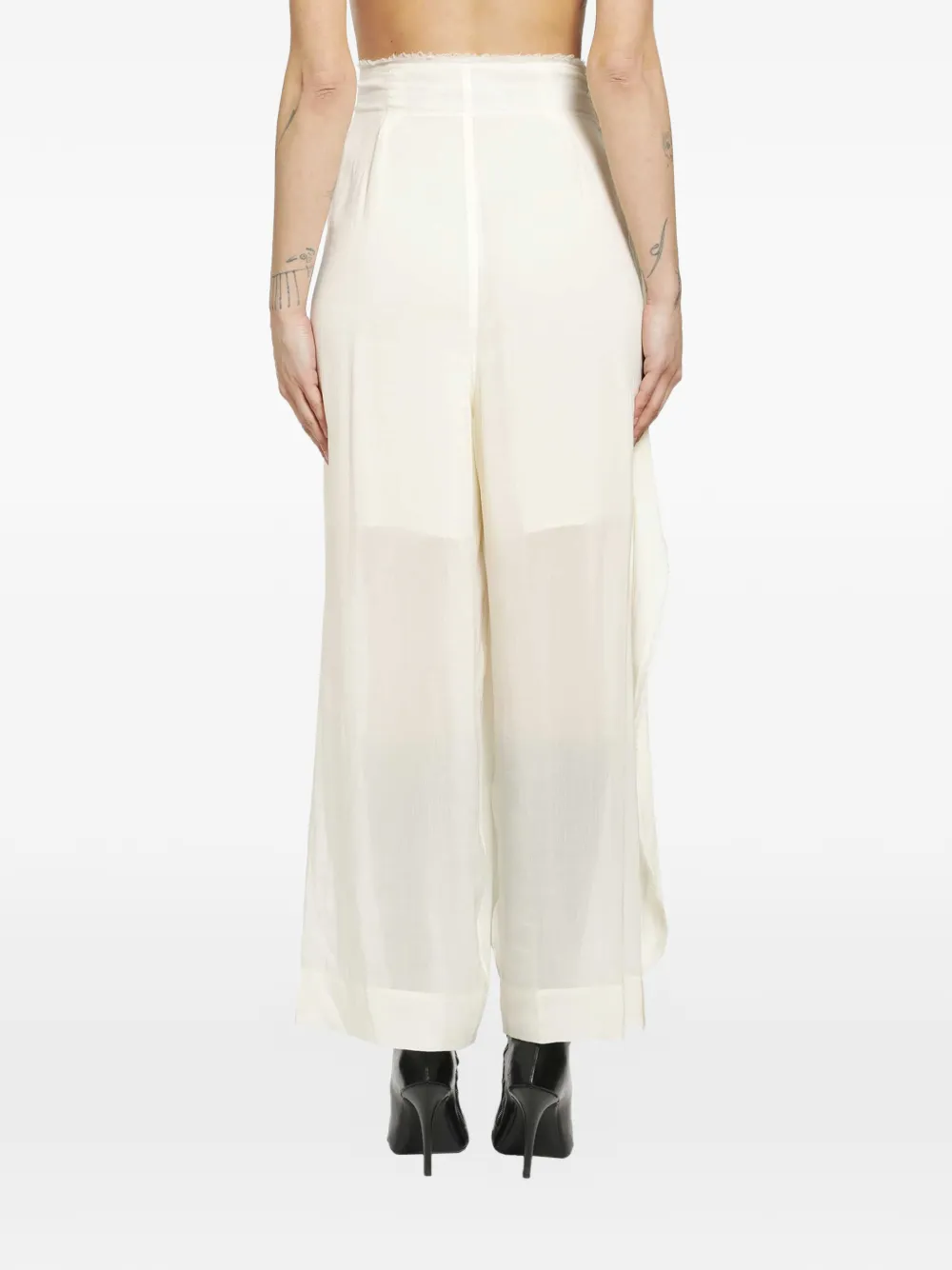 YEHUAFAN Flared broek Beige